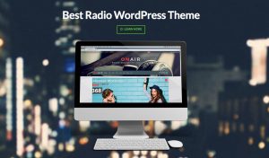 Radio WordPress Theme Classic version Imac view