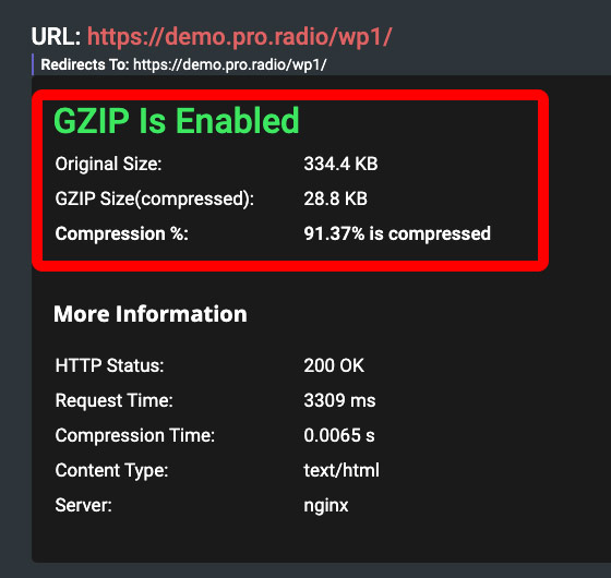 Speed up your radio website with gzip compression
