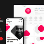 instagram psd radio template