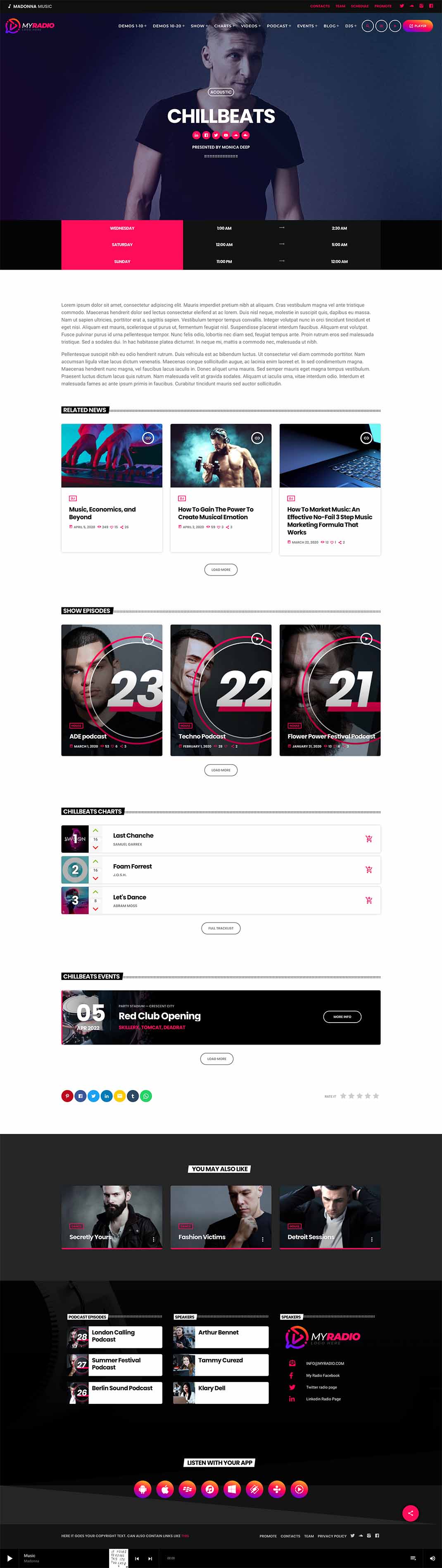 Demo 01 – Multi purpose radio template | Pro.Radio