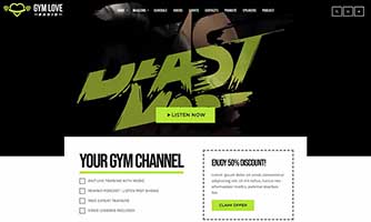 Demo 07 – Gym, training and sports radio template [Radio WordPress Theme demo] Home 02
