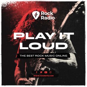 rock radio station template photoshop free download