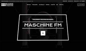 Demo 11 – Maschine FM – Techno Radio [Radio WordPress Theme demo] Techno Radio Website Template Home 05