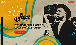 Demo 13 – Jazz Radio Website Template [Radio WordPress Theme demo] Jazz Radio Home 01