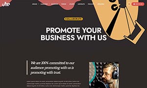 Demo 13 – Jazz Radio Website Template [Radio WordPress Theme demo] Promotion and sponsors