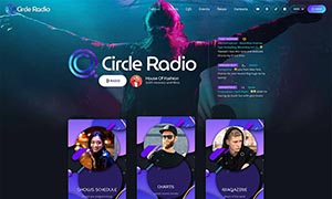 Demo 15 – Circle Radio – Pop Radio website template [Radio WordPress Theme demo] Home 04