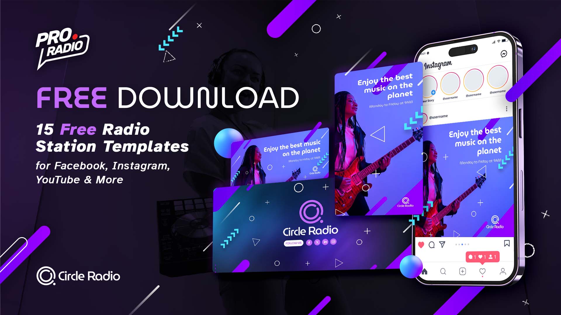 Free Radio Station Templates for your Social Network and Website | Pro.Radio