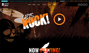 Demo 17 – Radio to Rock: a Grunge Rock radio station website tempalte [Radio WordPress Theme demo] Home 04