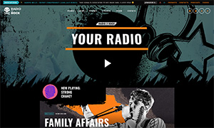 Demo 17 – Radio to Rock: a Grunge Rock radio station website tempalte [Radio WordPress Theme demo] Home 05
