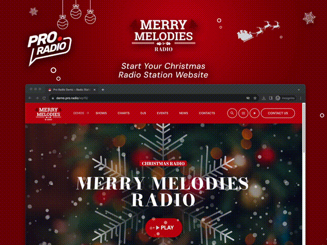 Christmas Radio Website Template