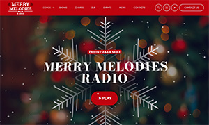 Demo 19 – Merry Melodies (red): a Cheerful Christmas Radio Template [Radio WordPress Theme demo] Home 01