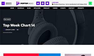 Demo 22 – PopTop Radio – Multipurpose Pop Radio Template [Radio WordPress Theme demo] Single Chart