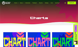 Demo 24 – Urban Radio – Reggaeton Radio Website Template [Radio WordPress Theme demo] Charts