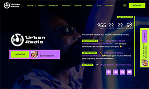 Demo 24 – Urban Radio – Reggaeton Radio Website Template [Radio WordPress Theme demo] Home 04 