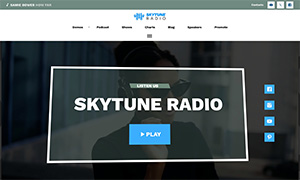 Demo 25 – Skytune Radio – Versatile Radio Station Website [Radio WordPress Theme demo] Home 04 