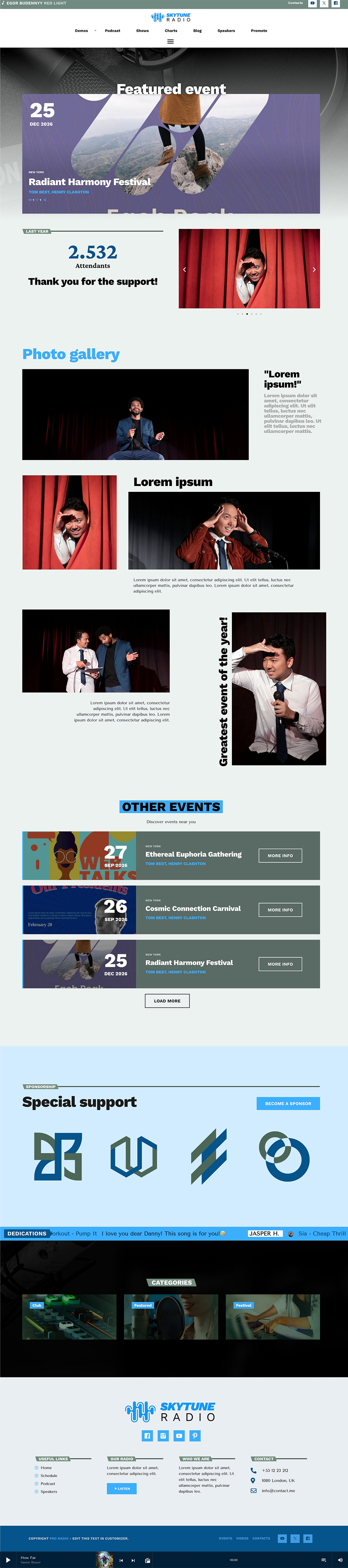 Demo 25 Skytune Radio Versatile Radio Station site Pro.Radio