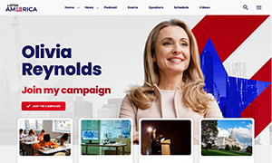 Demo 26 – Listen America – Political Radio Website Template [Radio WordPress Theme demo] Candidate Olivia