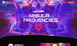 Demo 27 – Nebula Frequencies – Trance Radio Website Template [Radio WordPress Theme demo] Home 02