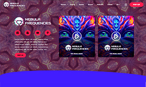 Demo 27 – Nebula Frequencies – Trance Radio Website Template [Radio WordPress Theme demo] Home 03
