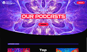 Demo 27 – Nebula Frequencies – Trance Radio Website Template [Radio WordPress Theme demo] Podcasts