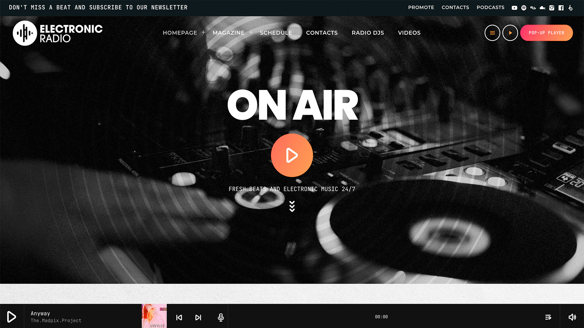 electronic music radio website template home 01