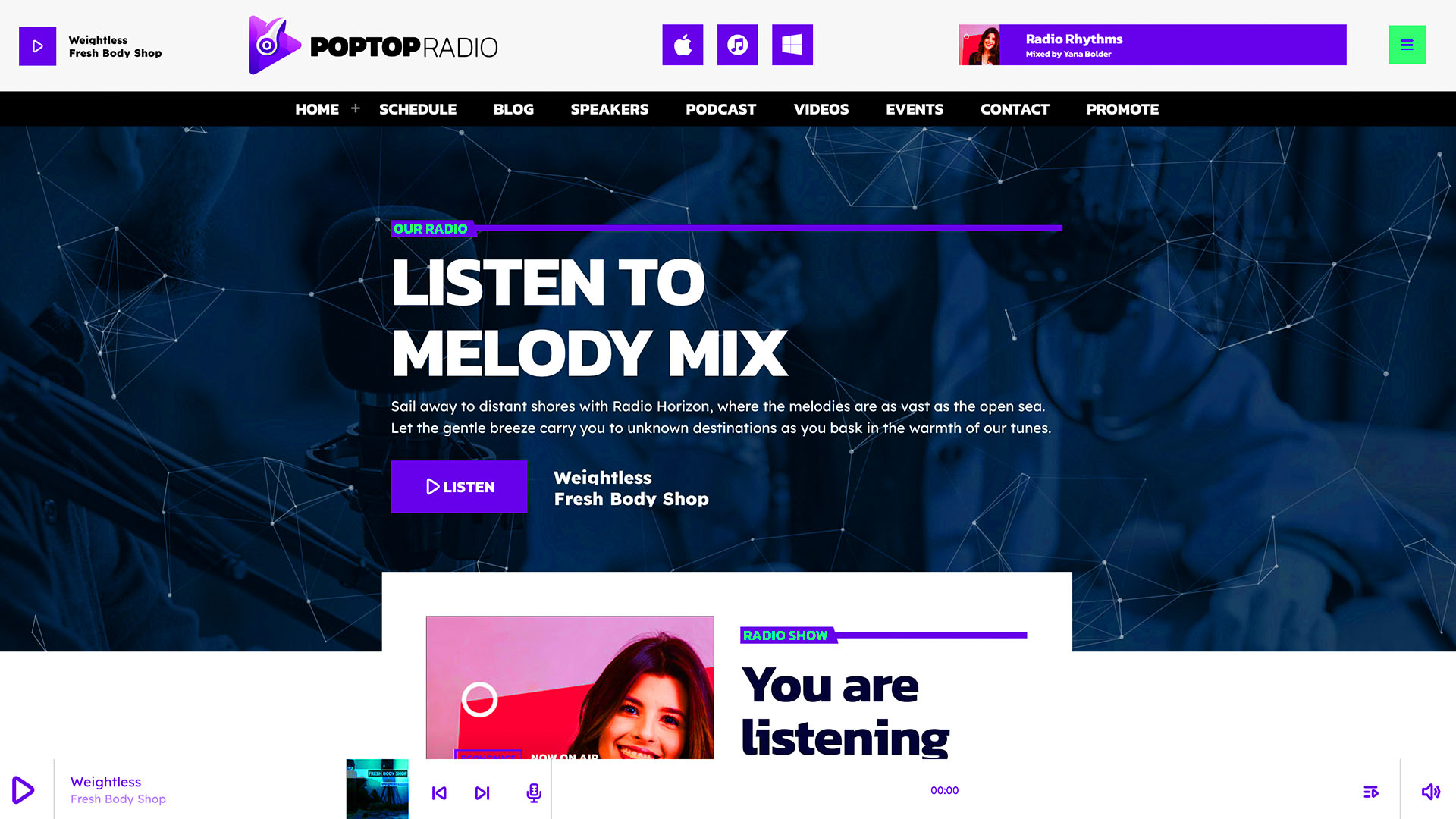 pre-built radio station website template comercial music 02