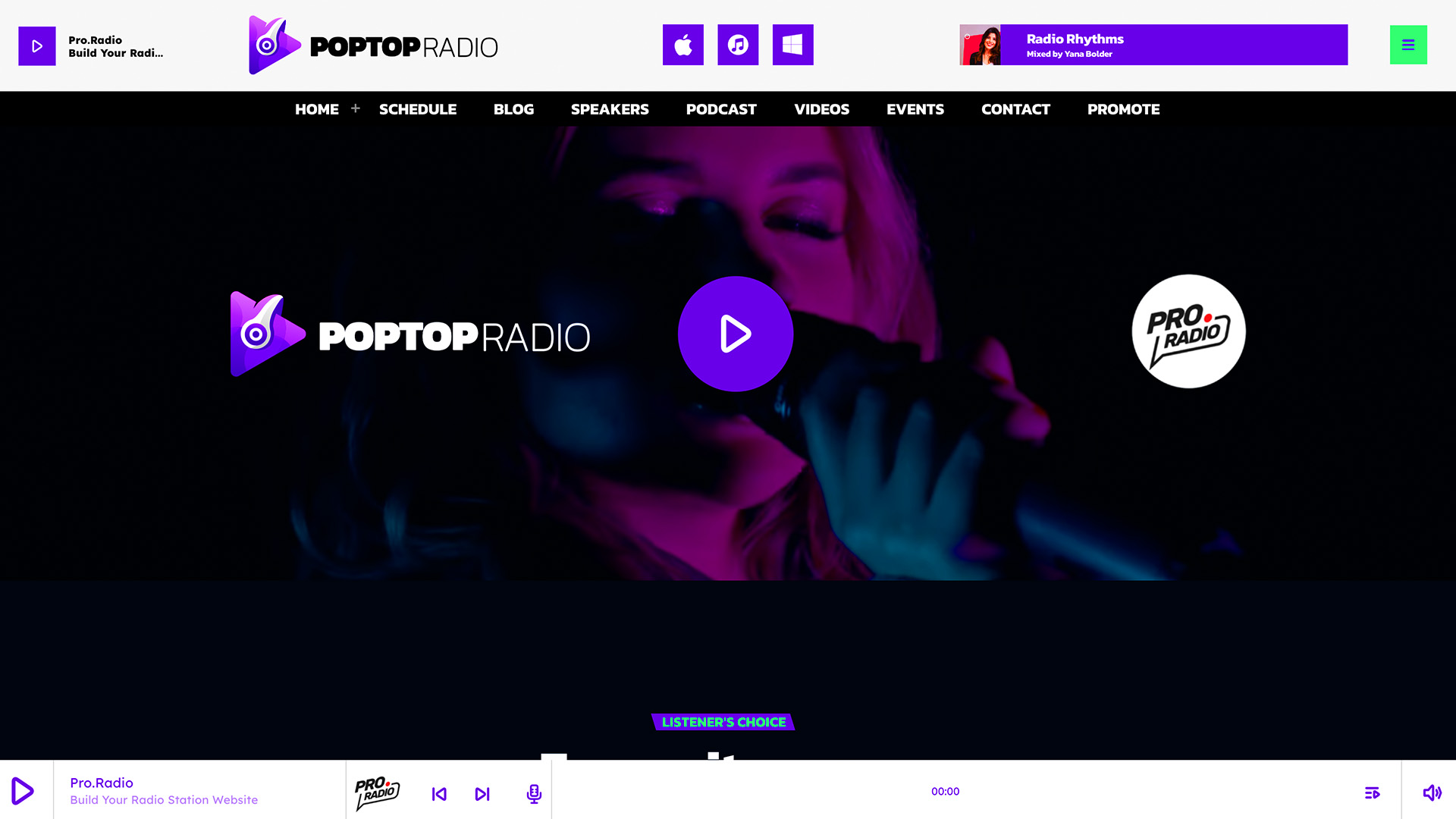 pre-built radio station website template comercial music 03