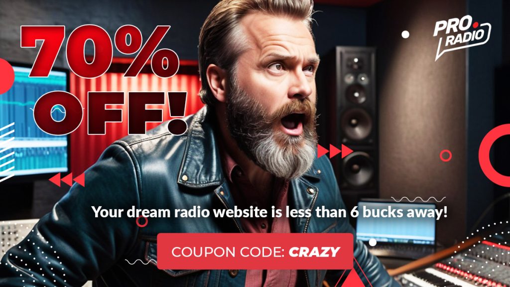 70% DISCOUNT ONLY THIS WEEKEND! Unleash the Power of Your Radio Station with All-in-One Radio Website!