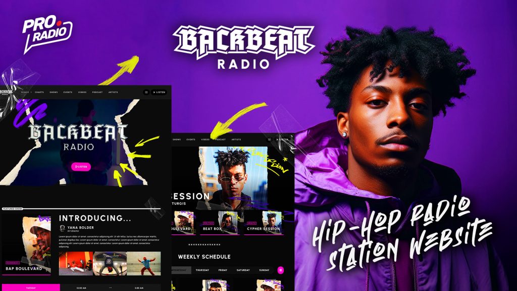 Take Your Beats to the Street with BackBeat Radio – The New Hip Hop Radio Website Template