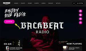 Demo 28 – BackBeat Radio – Hip Hop Radio Website Template [Radio WordPress Theme demo] Home 04 