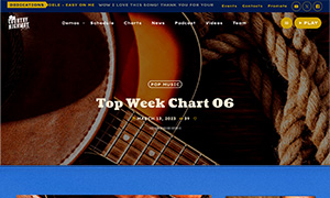 Demo 29 – Country Highway Radio – Country Radio Website Template [Radio WordPress Theme demo] Single Chart