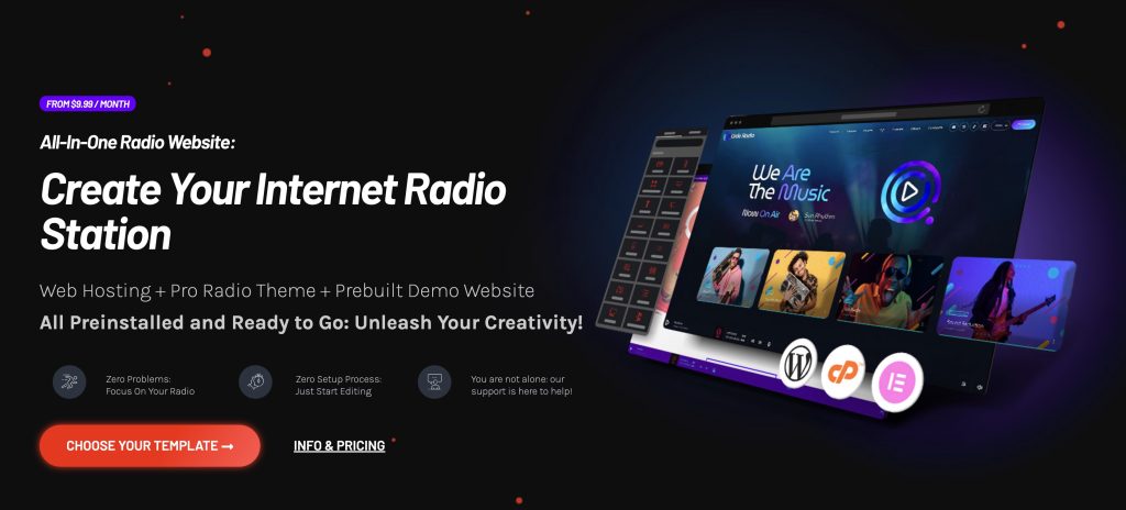 All in one radio station hosting for wordpress with Pro Radio WordPress Theme