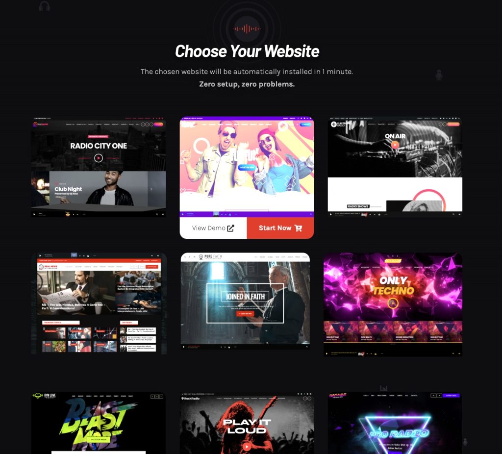 radio station website templates all in one radio