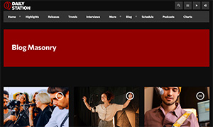 Demo 32 – Daily Station Radio Website Template [Radio WordPress Theme demo] Blog masonry