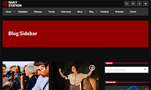 Demo 32 – Daily Station Radio Website Template [Radio WordPress Theme demo] Blog sidebar