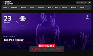 Demo 32 – Daily Station Radio Website Template [Radio WordPress Theme demo] Events