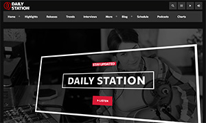 Demo 32 – Daily Station Radio Website Template [Radio WordPress Theme demo] Home 03