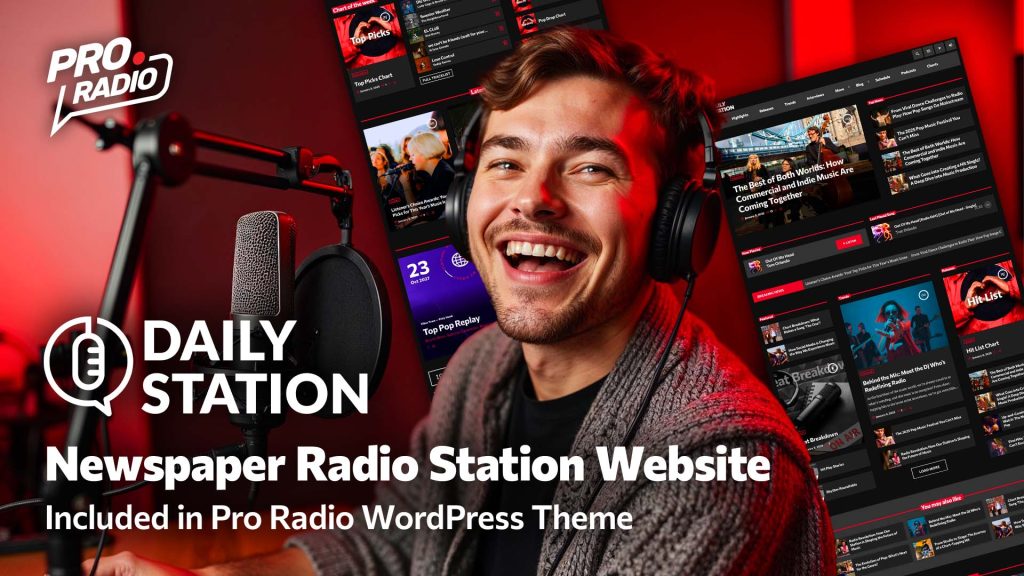 Daily Station: New Radio Station Website Template with Minimal Elegance