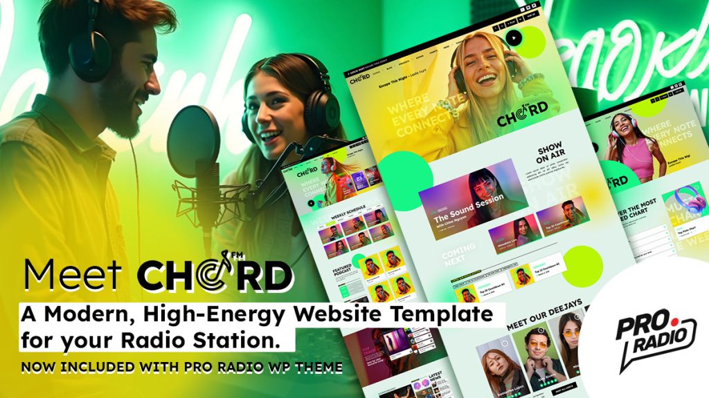 Introducing Chord: A Modern, High-Energy Website Template for your Radio Station