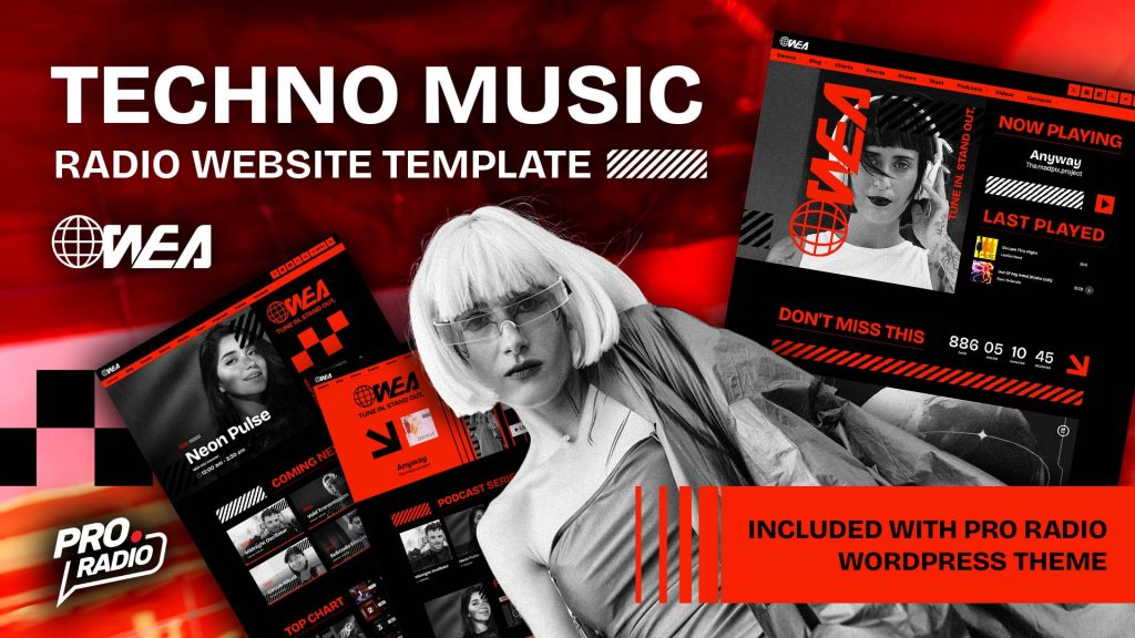 Redefine Your Radio: The Ultimate Website Template for Underground Techno