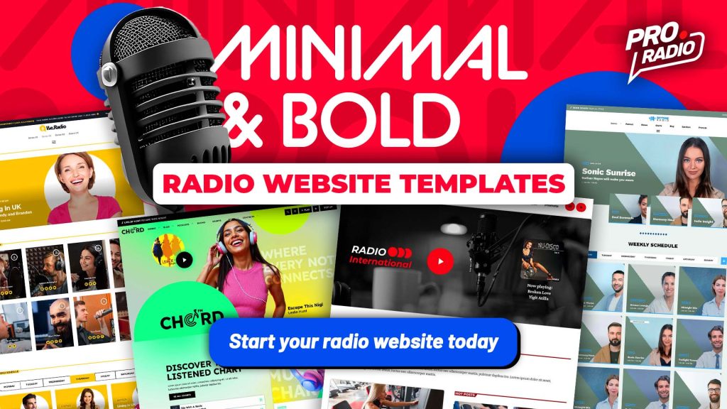 Minimal and Bold: Clean Radio Website Templates for a Modern Broadcast Identity