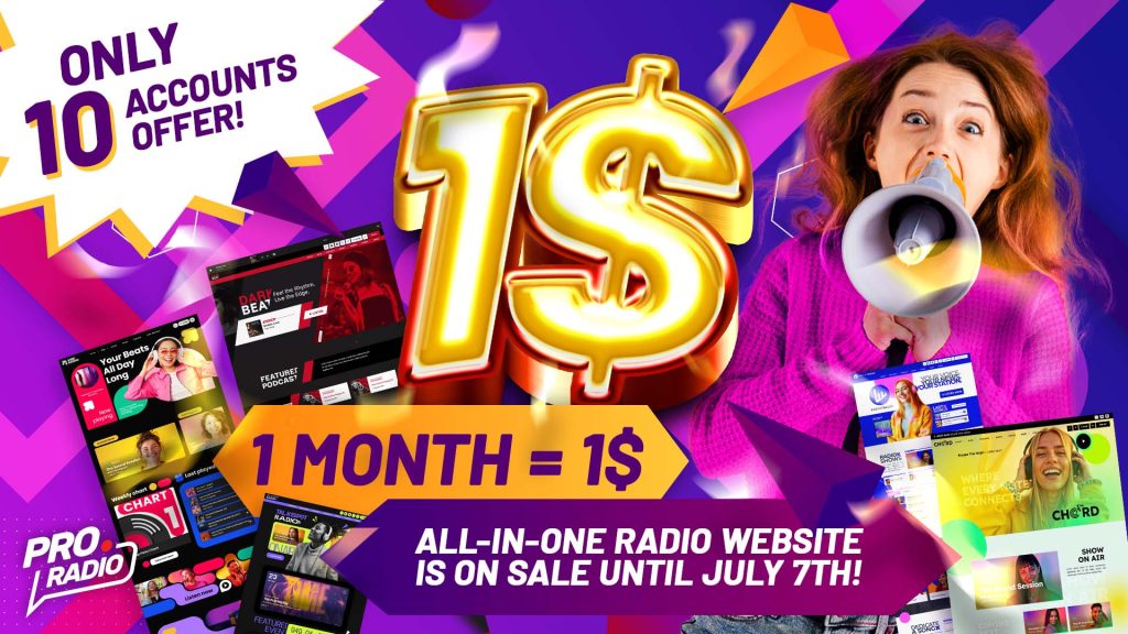 This Summer Only: All-in-One Radio for $1 – Limited to 10 New Sites!