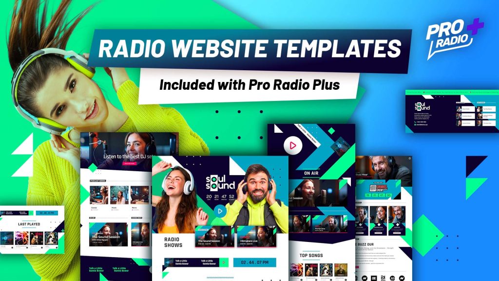 The most professional radio website builder is here: Meet the new templates included with Pro Radio Plus