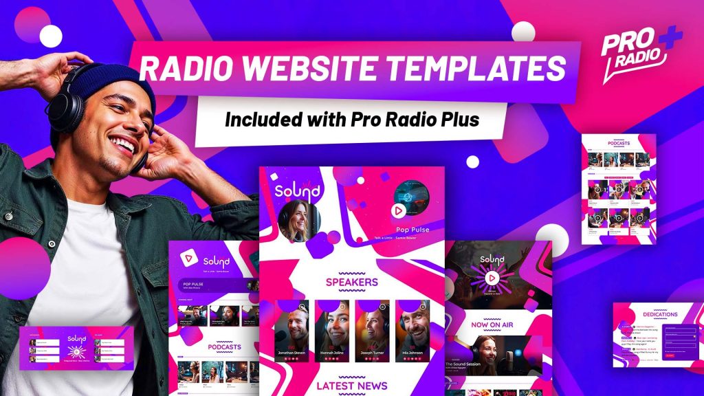 A professional radio station needs a professional website: This stunning design is included with Pro Radio Plus