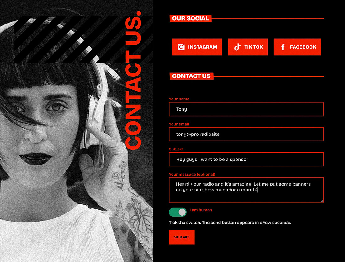 antispam contact form