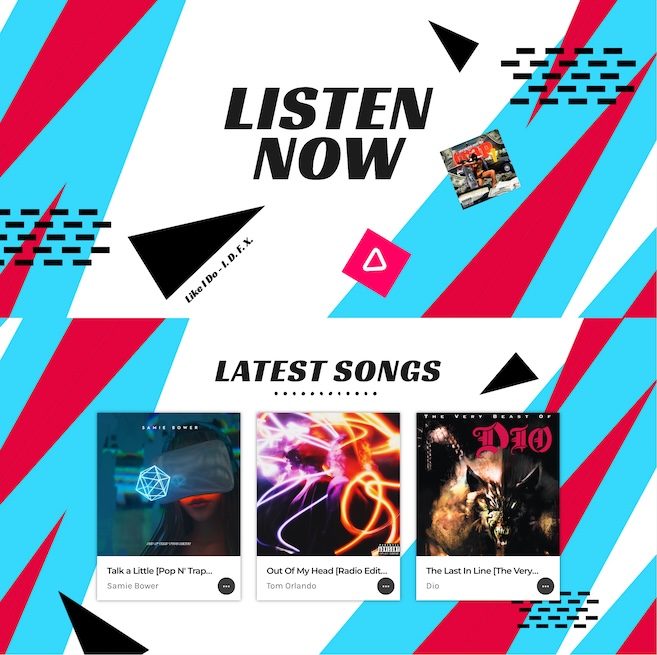 pro radio plus template 7 header stream content and latest songs