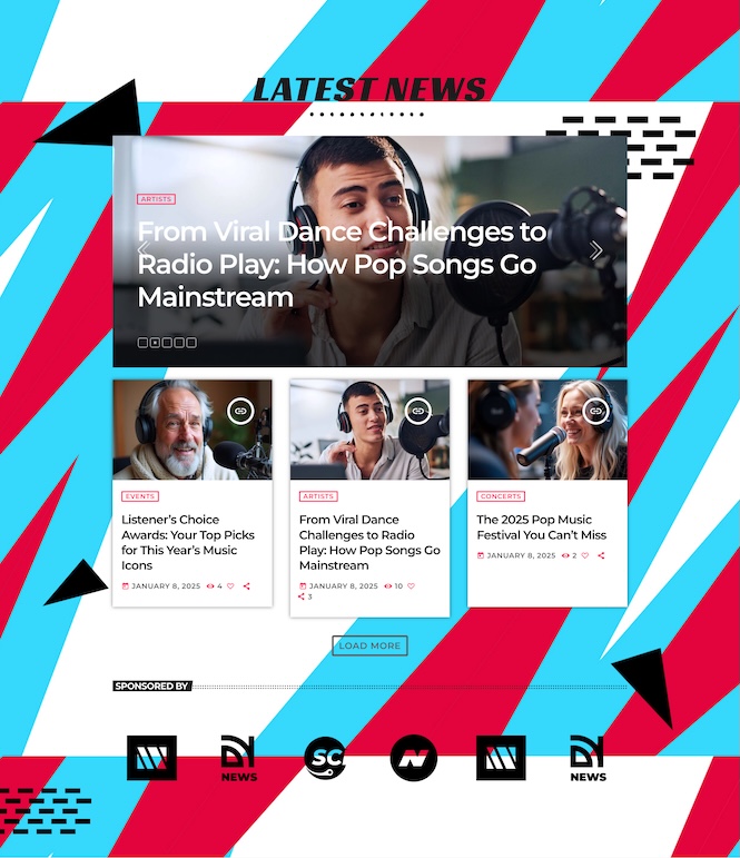 radio website template latest news layout