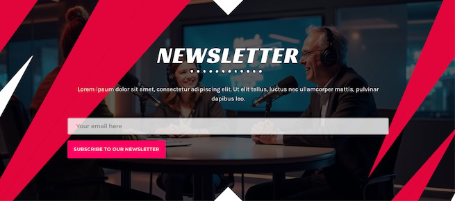 newsletter subscription form for radio websites