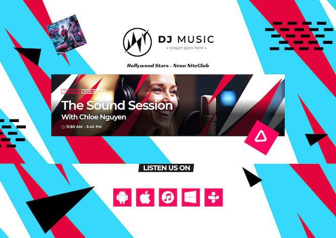 radio station website optimized header template