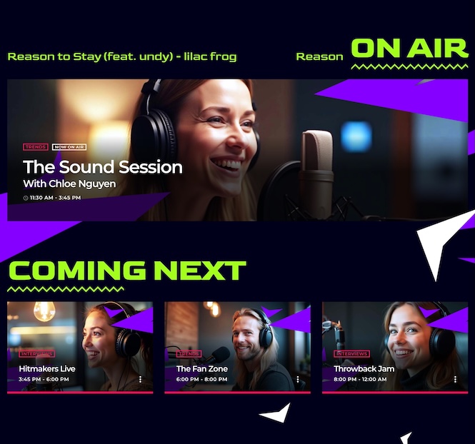 pro radio plus templates shows section